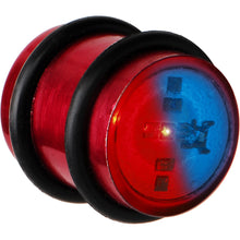 Load image into Gallery viewer, 14mm Red Anodized Titanium Blinking Plug