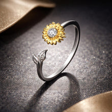 Load image into Gallery viewer, 925 Sterling Silver Ring with Pavé Setting CZ, 0.1cm Width, Flower Design for Women