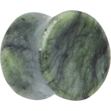 将图片加载到图库查看器,9/16 Double Flare Jade Natural Stone Concave Plug