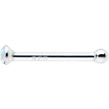 将图片加载到图库查看器,Sterling Silver 1.2mm Aurora Nose Bone Created with Crystals
