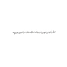 Load image into Gallery viewer, 14K White Gold 4.0 Cttw Invisble Set Princess-Cut Diamond Wave Style Link Bracelet (H-I Color, SI2-I1 Clarity) - 7"