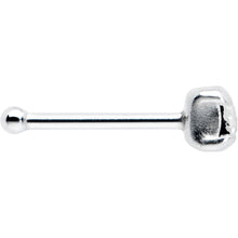 Load image into Gallery viewer, Sterling Silver 2mm Clear Nose Bone Created with Crystals
