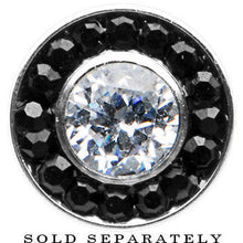 Load image into Gallery viewer, 2G Stainless Steel Black Clear CZ Screw Fit Tunnel
