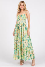 Load image into Gallery viewer, New Summer Floral Smocked Back Ruffled Hem Maxi Cami Dress β Bohemian Elegance, Feminine, Flowy, Comfortable, Effortlessly Chic