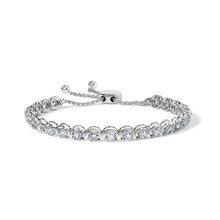 Load image into Gallery viewer, 14K White Gold 6.00 Cttw Diamond 4â€-10†Adjustable Bolo Tennis Bracelet (I-J Color, I1-I2 Clarity)