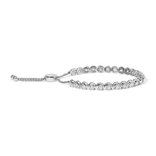 Load image into Gallery viewer, 14K White Gold 6.00 Cttw Diamond 4â€-10†Adjustable Bolo Tennis Bracelet (I-J Color, I1-I2 Clarity)