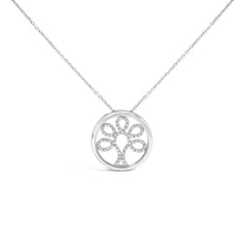 Load image into Gallery viewer, .925 Sterling Silver 1/10 Cttw Diamond Tree of Life Pendant Necklace (I-J Color, I3 Clarity)