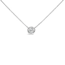 将图片加载到图库查看器,.925 Sterling Silver 7MM Bezel Set Created Purple Amethyst Pendant Necklace - 18" Inches