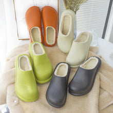 将图片加载到图库查看器,New Winter Women Slipper Soft Bottom Plush Home Shoes Slippers Indoor Waterproof Non-Slip Memory Foam Comfy Fluffy Fur Memory Foam Boots House Shoes Thick Sole 6cm