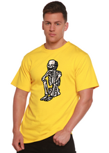 Load image into Gallery viewer, Sad Skeleton Halloween Unisex Bamboo Viscose/Organic Cotton Short Sleeve Graphic T-Shirt