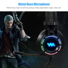 Load image into Gallery viewer, Gaming Headset Headphones with Microphone for PC Computer for Game One Professional Gamer Earphone Surround Sound RGB Light