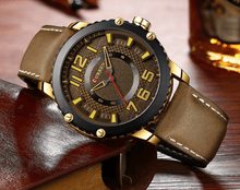 Load image into Gallery viewer, Men's Waterproof Sport Watch With Leather Belts And Large Numbers Details Unique Design Perfect Gift