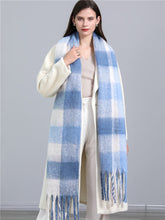 Load image into Gallery viewer, New Luxury Winter Soft Head Wraps Plaid Scarf Shawls Cashmere Warm Cashmere Scarves Rainbow For Women