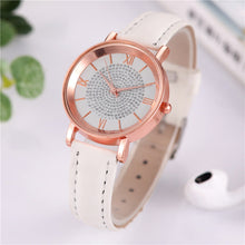 将图片加载到图库查看器,Womens Watches Bracelet Set Starry Sky Ladies Watch Casual Leather Student Quartz Wristwatch Luxury Fashion Minimalist Leather Strap Dress Analogue Quartz Round Elegant Watch