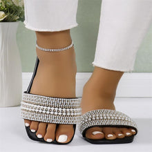 将图片加载到图库查看器,Modern Woman Black Bright Diamond Sandals Open Toe High Heels Women Slippers Party Dress Shoes Sandals Heels For Women Ankle Strap Low Block Heel Cute Dressy Sandals