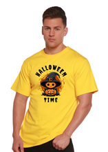 将图片加载到图库查看器,Halloween Time Unisex Bamboo Viscose/Organic Cotton Short Sleeve Graphic T-Shirt