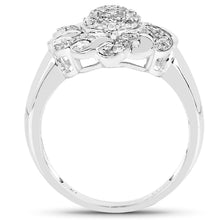 Load image into Gallery viewer, 14K Yellow Gold Plated 0.28 Carat Genuine White Diamond .925 Sterling Silver Ring