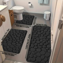 Load image into Gallery viewer, Ultra-Soft Memory Foam Bath Mat – Non-Slip, Absorbent (Gray Hexagon)