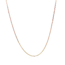 Load image into Gallery viewer, Diamond Cut Cable Link Chain in 14k Rose Gold (0.8 mm)