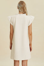Load image into Gallery viewer, Double Take Full Size Ruffled V-Neck Cap Sleeve Dress – Ruffled V-Neck Dress, Cap Sleeve Dress, Elegant Ruffled Dress, Flattering V-Neck Dress, Stylish Full-Size Dress, Comfortable Ruffle Dress, Chic Cap Sleeve Dress