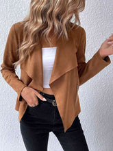 Load image into Gallery viewer, Classic Minimalist Collared Long Sleeve Jacket for Women β Minimalist & Lightweight Everyday Outerwear