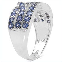 Load image into Gallery viewer, 1.26 Carat Genuine Tanzanite .925 Sterling Silver Ring