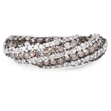 Load image into Gallery viewer, 1.25 Carat Genuine Champagne Diamond & White Diamond .925 Sterling Silver Ring