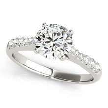 将图片加载到图库查看器,14k White Gold Round Cut Diamond Engagement Ring (1 5/8 cttw)