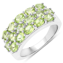 Load image into Gallery viewer, 8.84 Carat Genuine Peridot .925 Sterling Silver 3 Piece Jewelry Set (Ring, Earrings, and Pendant w/ Chain)