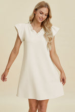 Load image into Gallery viewer, Double Take Full Size Ruffled V-Neck Cap Sleeve Dress – Ruffled V-Neck Dress, Cap Sleeve Dress, Elegant Ruffled Dress, Flattering V-Neck Dress, Stylish Full-Size Dress, Comfortable Ruffle Dress, Chic Cap Sleeve Dress