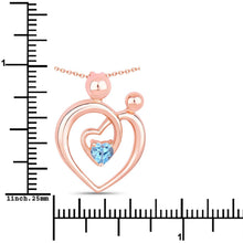 Load image into Gallery viewer, 0.28 Carat Genuine Swiss Blue Topaz .925 Sterling Silver Pendant