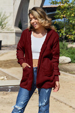 将图片加载到图库查看器,Women Full Size Teddy Hooded Jacket with Pockets Cozy Casual Jacket Comfortable Women Jacket