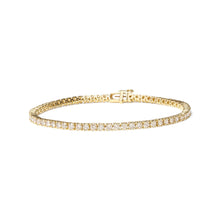 Load image into Gallery viewer, 14K Yellow Gold 6.0 Cttw Classic 4 Prong Set Round Brilliant Cut Diamond Tennis Bracelet (K-L Color, VS2-SI1 Clarity) - 7.25"