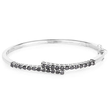 Load image into Gallery viewer, 2.52 Carat Genuine Black Diamond .925 Sterling Silver Bangle