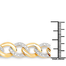 Load image into Gallery viewer, 0.70 Carat Genuine White Diamond .925 Sterling Silver Bracelet
