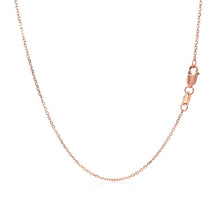 Load image into Gallery viewer, 18k Rose Gold Diamond Cut Cable Link Chain (0.75 mm)