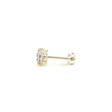 Load image into Gallery viewer, 1 1/2 cttw Certified IGI Lab Grown Round Diamond Stud Earrings 14k Yellow Gold (G/VS2)
