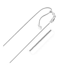 将图片加载到图库查看器,14k White Gold Adjustable Wheat Chain 1.0mm