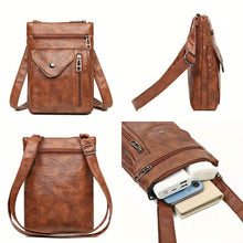 Load image into Gallery viewer, Women’s Vintage Leather Crossbody Bag