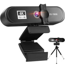 将图片加载到图库查看器,2K 4K Pc Webcam With Gift Tripod Autofocus Usb Web Camera Laptop Mini Camera 1080P with Microphone For Full Widescreen Laptop USB Webcams Privacy Shutter Tripod Desktop Notebook Webcam Video Calling Recording Webcam