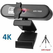 将图片加载到图库查看器,2K 4K Pc Webcam With Gift Tripod Autofocus Usb Web Camera Laptop Mini Camera 1080P with Microphone For Full Widescreen Laptop USB Webcams Privacy Shutter Tripod Desktop Notebook Webcam Video Calling Recording Webcam