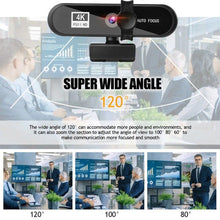 将图片加载到图库查看器,2K 4K Pc Webcam With Gift Tripod Autofocus Usb Web Camera Laptop Mini Camera 1080P with Microphone For Full Widescreen Laptop USB Webcams Privacy Shutter Tripod Desktop Notebook Webcam Video Calling Recording Webcam