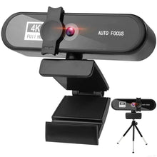 将图片加载到图库查看器,2K 4K Pc Webcam With Gift Tripod Autofocus Usb Web Camera Laptop Mini Camera 1080P with Microphone For Full Widescreen Laptop USB Webcams Privacy Shutter Tripod Desktop Notebook Webcam Video Calling Recording Webcam