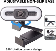 Load image into Gallery viewer, 2K Webcam Web Camera Study Chat Work PC Laptop Desktop USB With Microphone WebCamera Home Auto Light Correction for Desktop Laptop Streaming Computer USB Web Camera