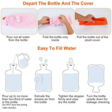 将图片加载到图库查看器,2L Hot Water Bottle with Plush Cover