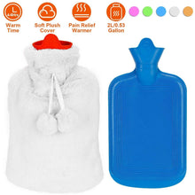 将图片加载到图库查看器,2L Hot Water Bottle with Plush Cover