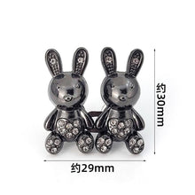Load image into Gallery viewer, 2Pcs Bear Shaped Adjustable Jean Button Waist Buckle Snap Pants Buckle Extender Replacement Jeans Button Safety Pins No Sew Detachable Waist Body Fit Tighten Safety Pins