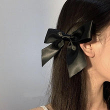 Load image into Gallery viewer, 2pcs Black White Ribbon Hair Bows Clips Vintage Bowknot Side Hairpin Cute Girls Barrettes Headdress Hair Accessories for Women