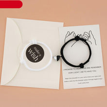 Load image into Gallery viewer, 2pcs Magnet Couple Bracelet Heart Pendant Jewelry Lucky Knitting Rope Bracelets Couple Bracelets Mutual Attraction Bracelets Vows Of Eternal Love Jewelry Gifts For Boyfriend Girlfriend Best Friend