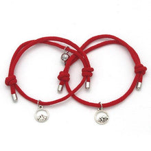Load image into Gallery viewer, 2Pcs Minimalist Magnetic Couple Bracelet Braided Rope Lover Friendship Matching Distance Relationship Matching Handmade Bracelets With Mutual Attraction Magnetic Bells Friendship Rope Bracelet